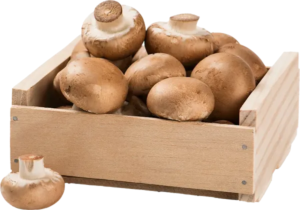 brown-crimini-mushrooms-in-wood-box