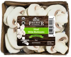Organic Sliced White Mushrooms
