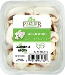 Sliced White Mushrooms