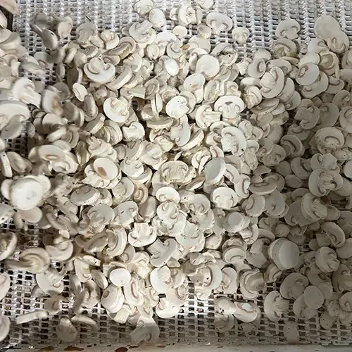 Sliced white mushrooms